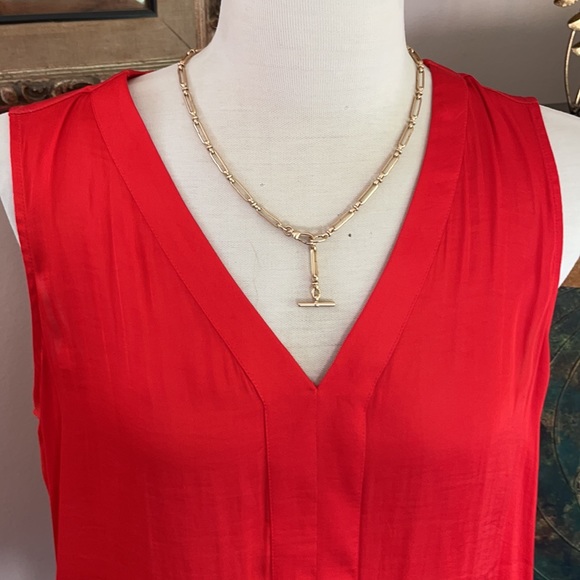 Banana Republic silky orange blouse - Picture 2 of 6